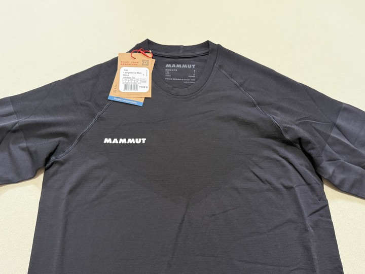 Mammut Trift 羊毛混紡長袖排汗衣 (男款) 黑S