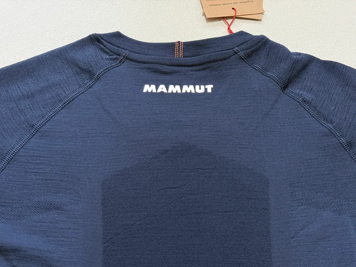 Mammut Trift 羊毛混紡長袖排汗衣 (男款) 藍色L