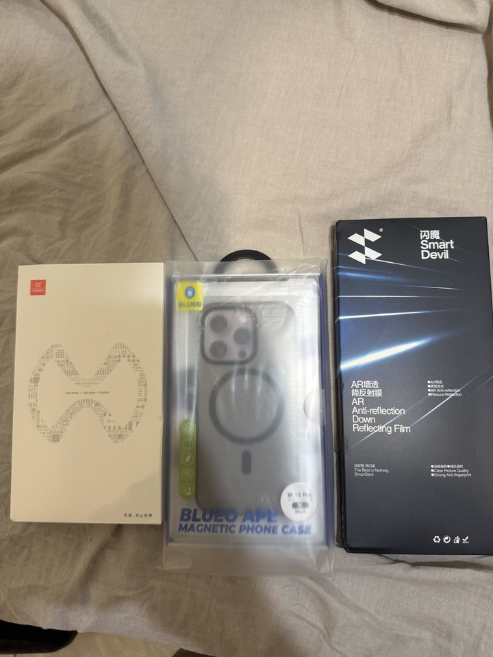 16pro玻璃貼+磁吸殼（全新、ㄧ起賣）