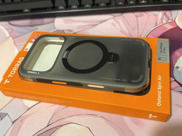TORRAS 圖拉斯Ostand Spin Air iPhone 17 Pro 磁吸四象限旋轉支架氣囊防摔手機殼