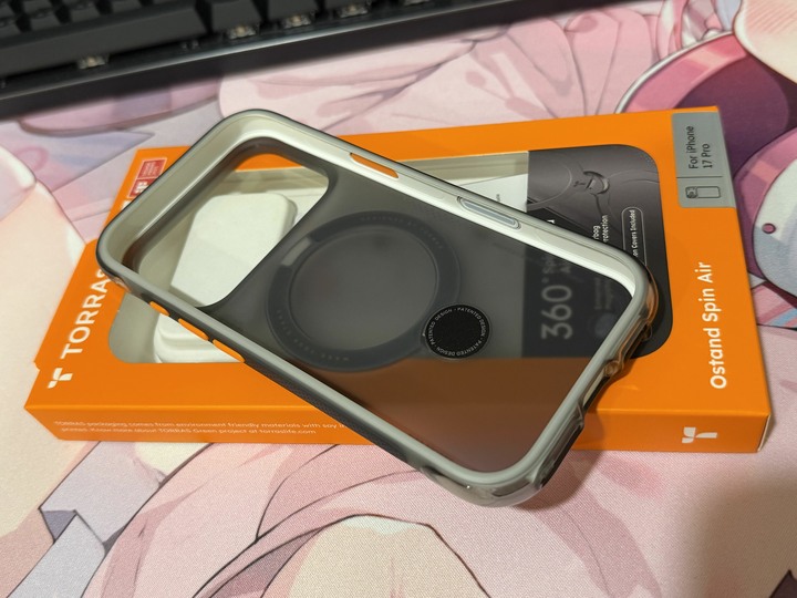 TORRAS 圖拉斯Ostand Spin Air iPhone 17 Pro 磁吸四象限旋轉支架氣囊防摔手機殼