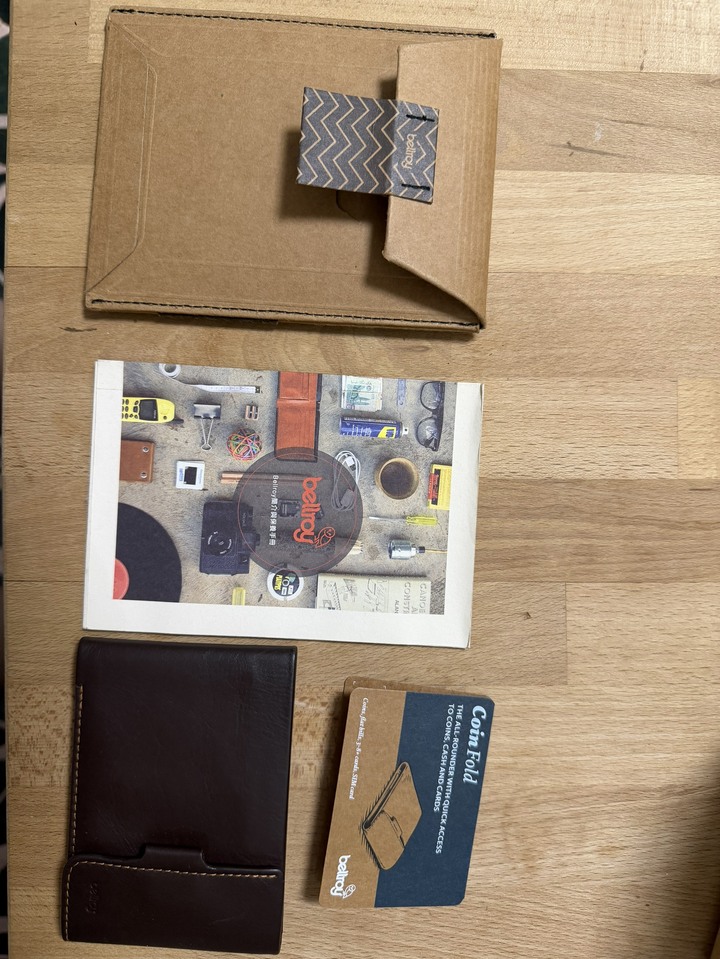 【出售】Bellroy Coin Fold 真皮短夾（Java 深咖啡）｜附原盒、保卡