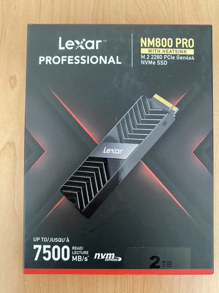 Lexar NM800 Pro 2TB含散熱器