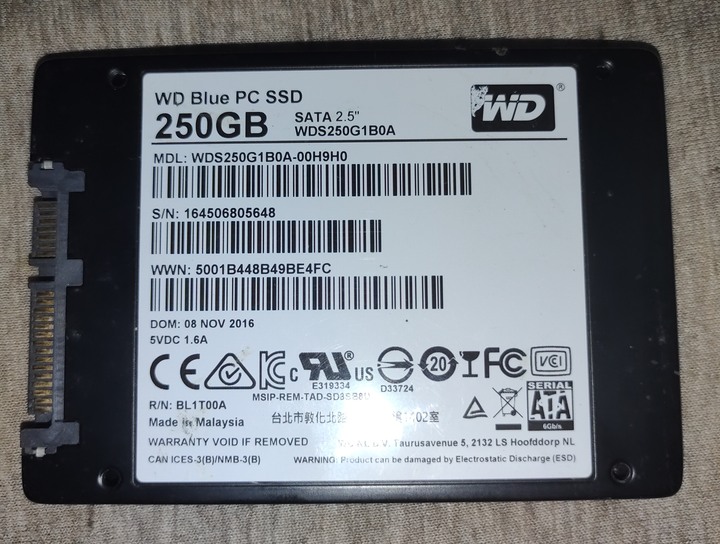 WD 250GB SSD 2.5吋 SATA固態硬碟