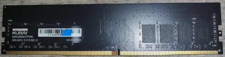 便宜科賦KLEVV 8G DDR4－2400單面顆粒記憶體