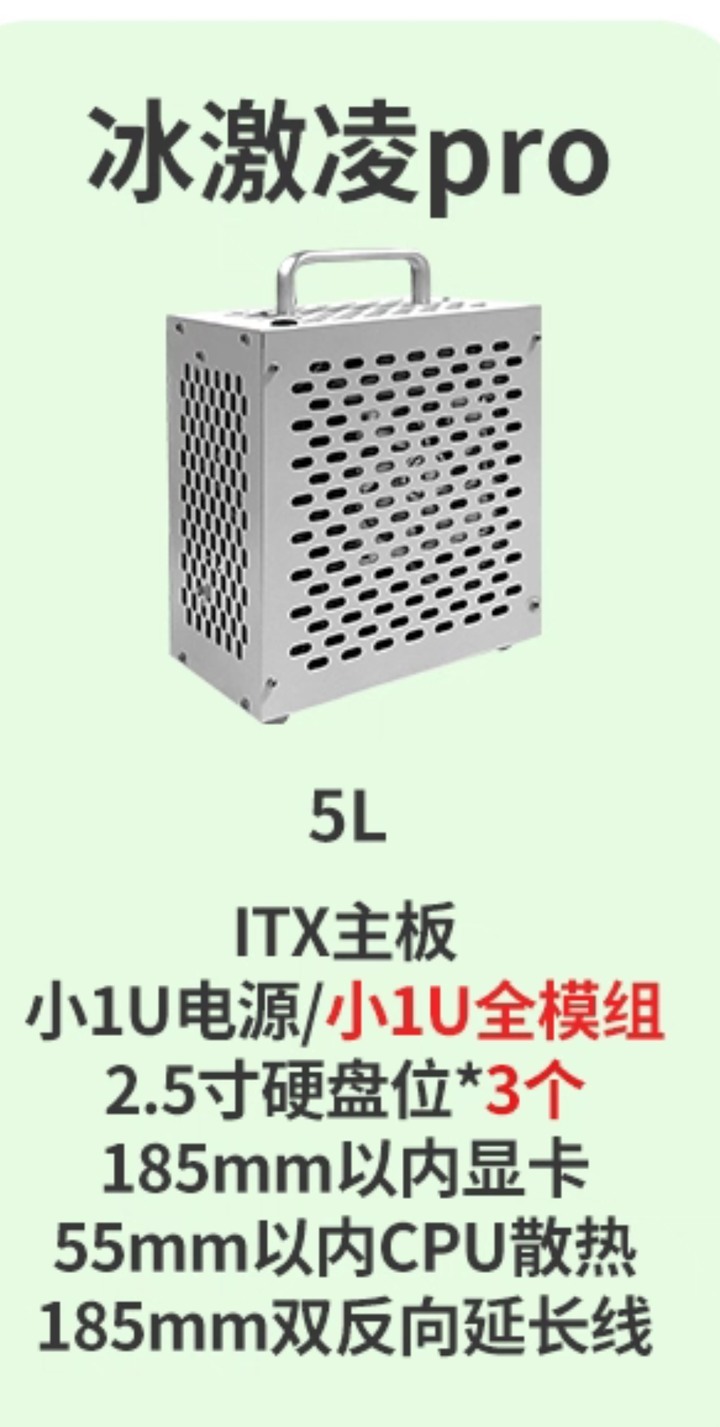超便宜冰激凌PRO白色 ITX機殻小巧實用＋全漢1U電源 450瓦 ITX機㱿用