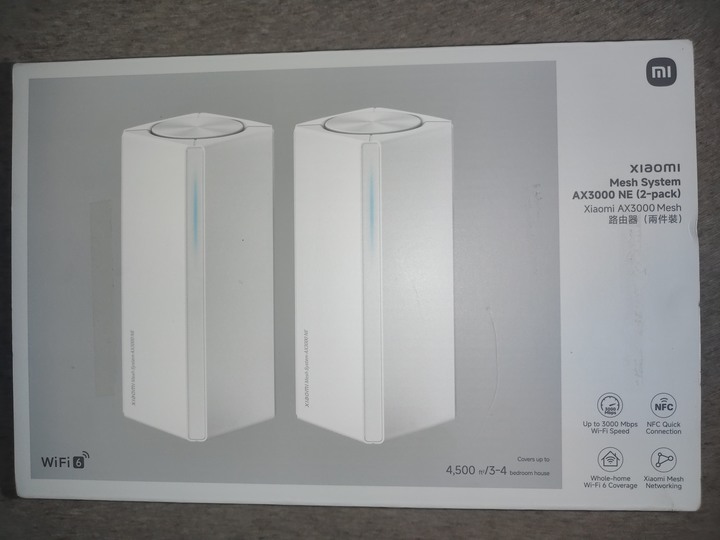 便宜小米 Xiaomi AX3000 Mesh 路由器2件裝(台灣小米公司貨)