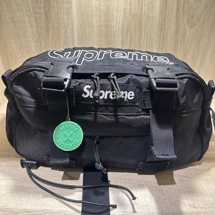 Supreme SS19 正品 47th Waist Bag 黑 [FW19B10]百搭不敗潮流時尚，側背包 付防偽調牌