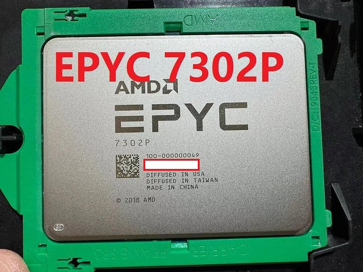 AMD EPYC 7302P 16核心/32執行序 3.0~3.3Ghz SP3插槽 128MB L3 不鎖板