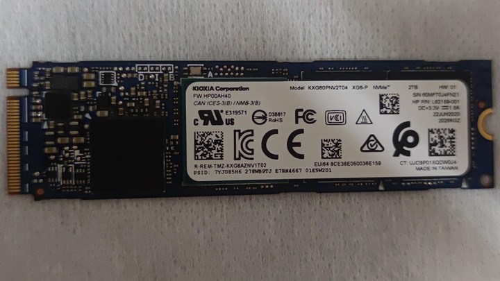 TOSHIBA 東芝 Kioxia 鎧俠 XG6-P 2T 2TB NVMe SSD