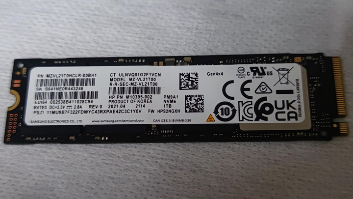 三星 Samsung PM9A1 1T 1TB Nvme PCIe Gen4 x4 同 980 PRO OEM
