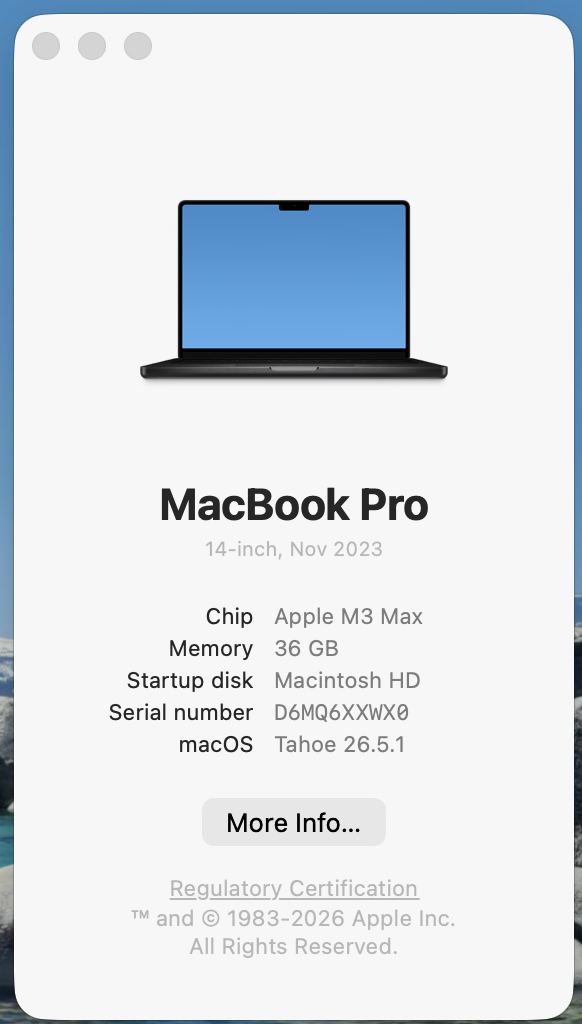2023 M3 Max Macbook Pro 14 吋 36G/1T
