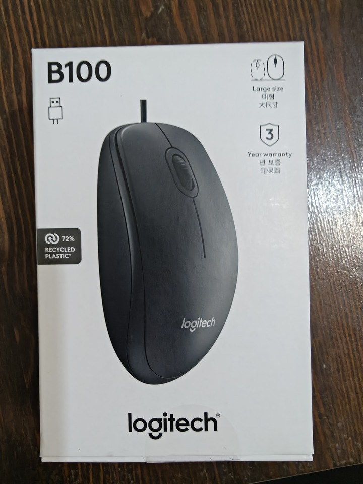 logitech b100有線滑鼠