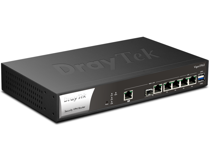 居易DrayTek Vigor 2962 雙WAN IPsec/SSL VPN有線路由器【寬頻1G適用】