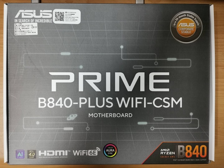ASUS PRIME B840 PLUS WIFI CSM 主機板