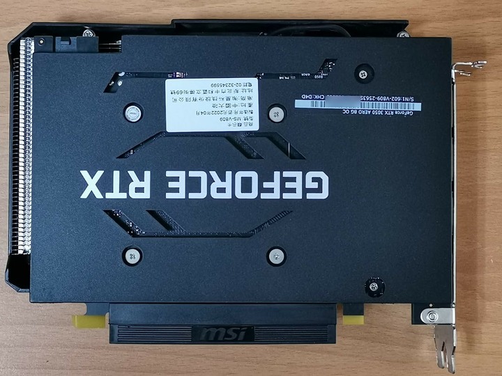 MSI 微星 GeForce RTX 3050 AERO 8G OC 顯示卡