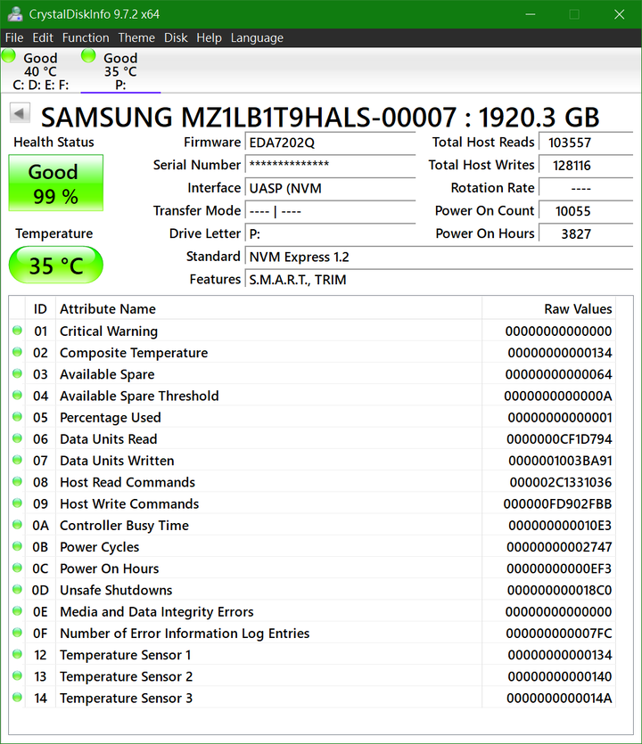 三星 Samsung PM983 2TB M.2 NVME SSD, 資料中心等級