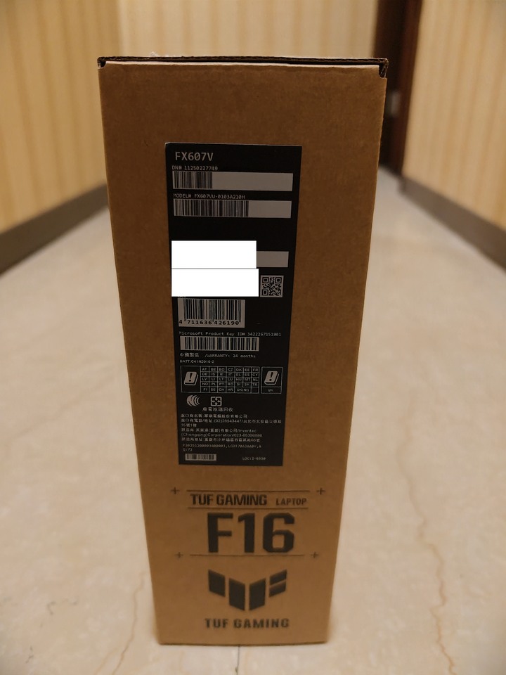 賣全新未拆封ASUS TUF NB FX607VU-0103A210H 月影灰 (TUF Gaming F16)
