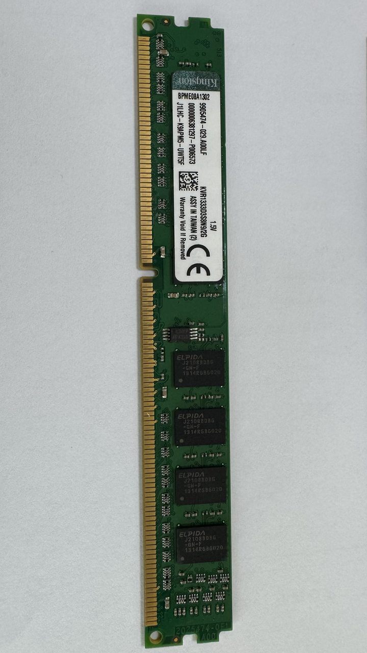 金士頓 Kingston DDR3-1600 2GB