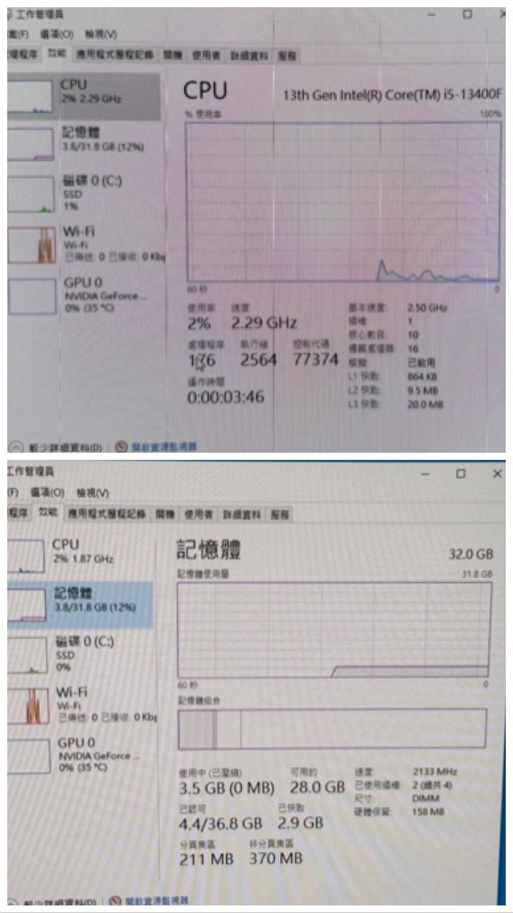 電競桌機 i5-13400F/32G/1TB SSD/RTX4060Ti