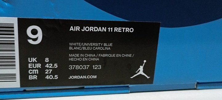 Nike Jordan 11 藍白 us.9 維修過