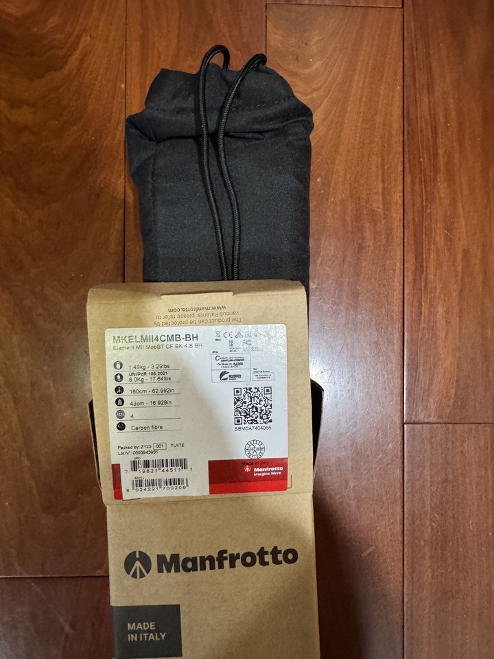 全新Manfrotto Element MII 碳纖維套組 MKELMII4CMB-BH附手機夾 遙控器