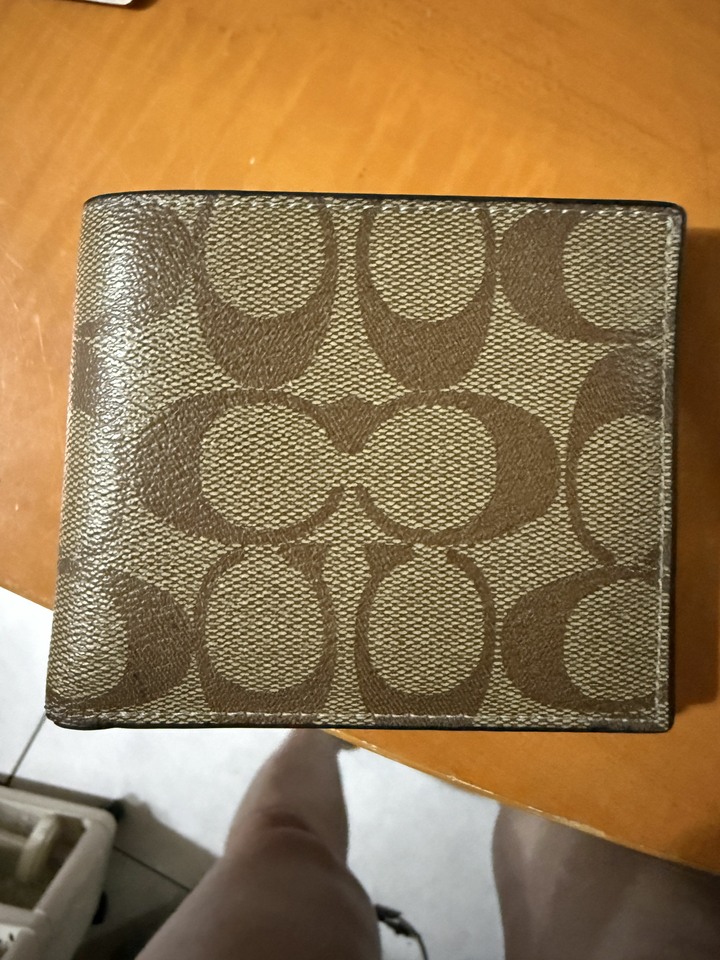 coach 短夾 卡其