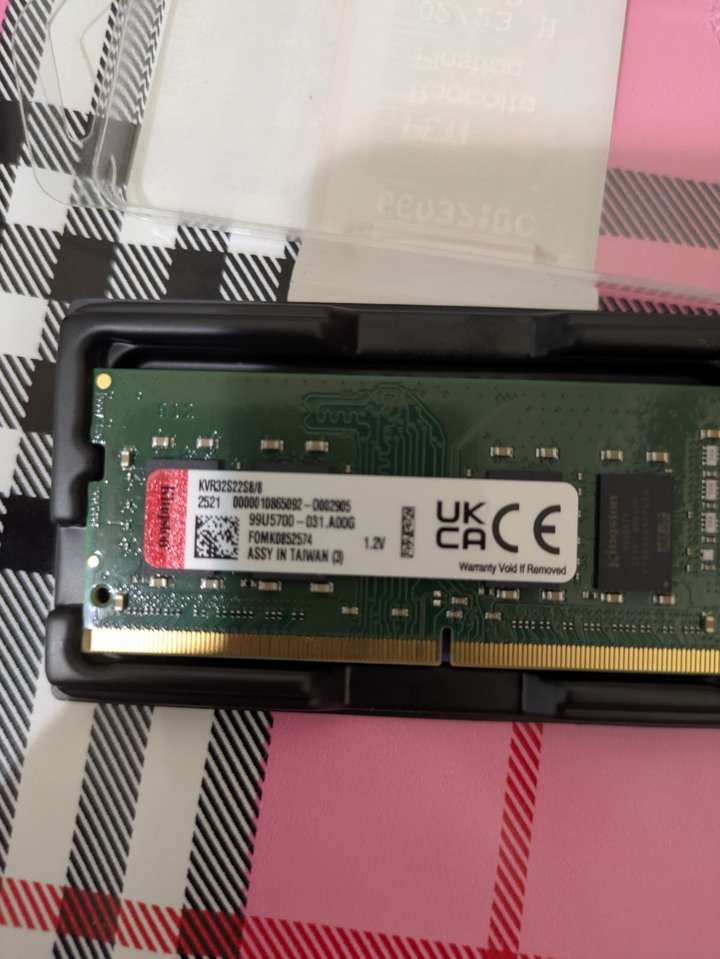 金士頓DDR4-3200 8G（終保）加送4GB單條記憶體