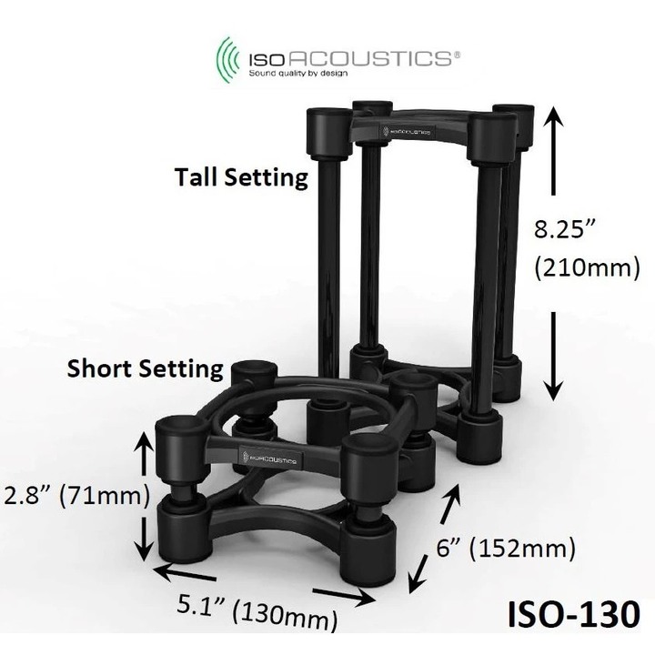 IsoAcoustics ISO-130喇叭專用避震架(3-4吋喇叭適用)