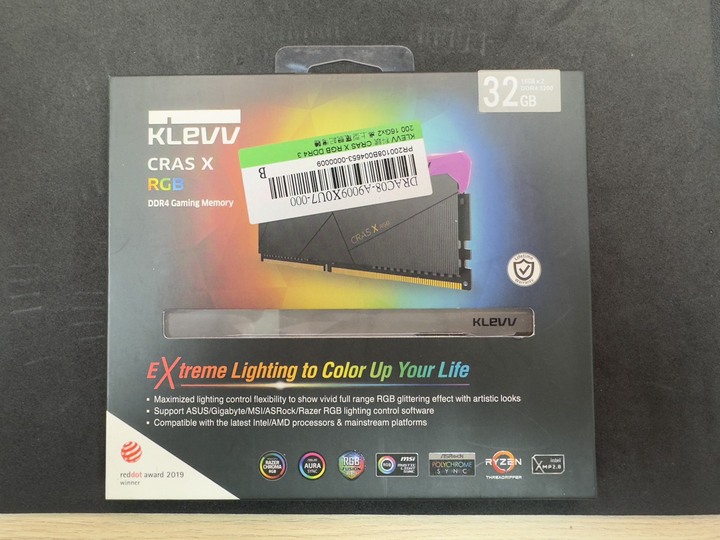KLEVV 科賦 CRAS X RGB DDR4 3200 (16Gx2) 記憶體