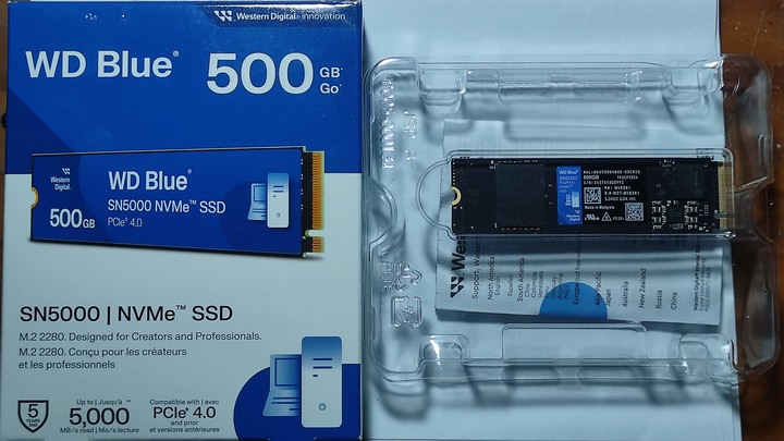 【售】WD Blue SN5000 SSD 500GB