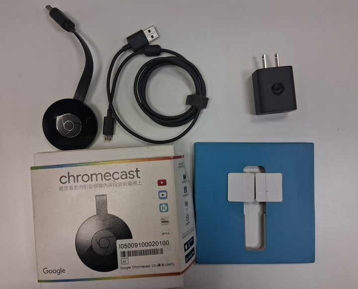 [二手商品] Google Chromecast 3 第三代 媒體播映器/電視棒/投屏器（黑色/WiFi版)功能正常