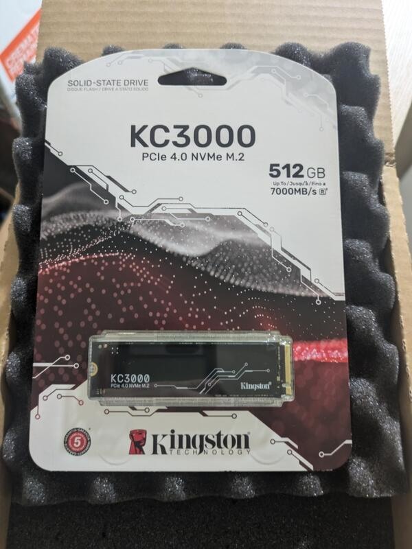 全新 金士頓 KC3000 512G M.2 2280 PCIe Gen4x4 固態硬碟 TLC SSD