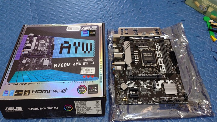 保內2030 (附W11序號)華碩B760M-AYW WIFI D4主機板盒裝 B660 b760可參考