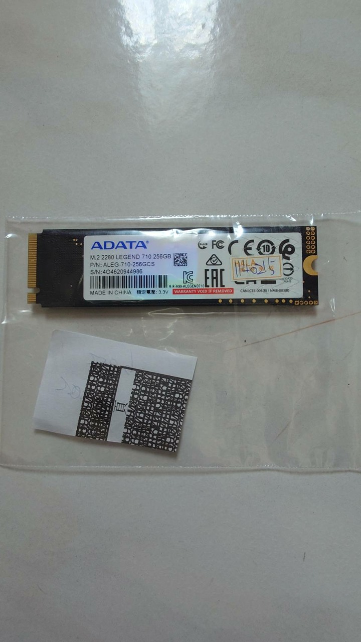 保內(100%健康度)ADATA威剛 LEGEND 710 256G M.2 2280 PCIeGen3x4 固態硬碟 SSD