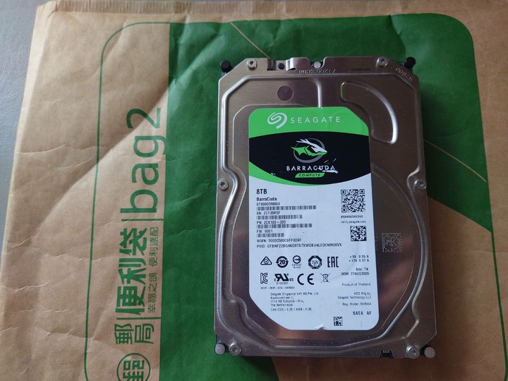 超新 超低時數 希捷 Seagate BarraCuda 新梭魚 8T 8TB /5400轉/256MB/ 3.5吋 硬碟 HDD