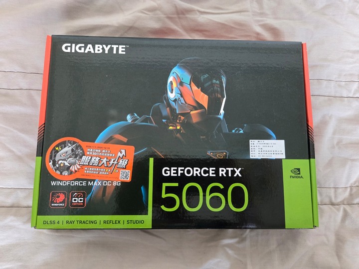 技嘉 RTX 5060 windforce max oc 8g 全新