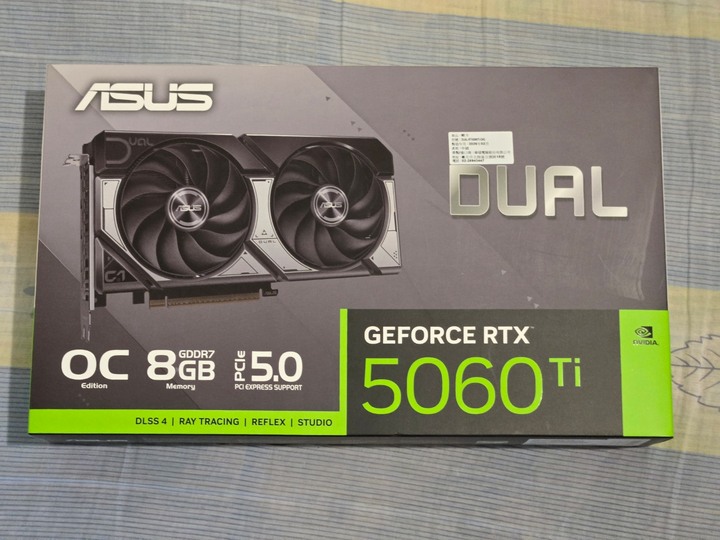 Asus Dual 5060Ti OC 8G 顯示卡 全新未拆
