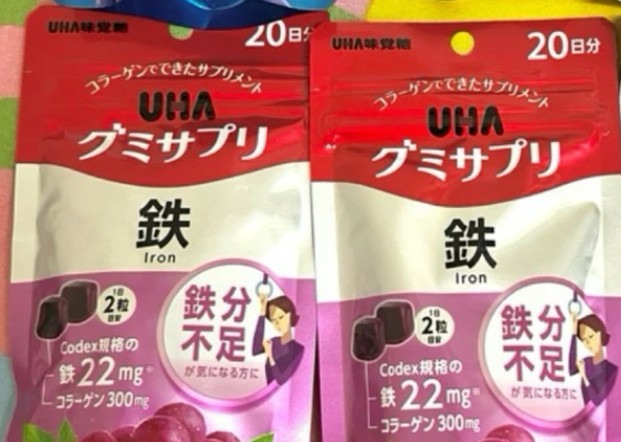 現貨出 日本 UHA味覺糖 鐵 月經 經痛 貧血 保健品 補鐵 10包可免運