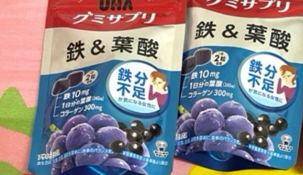 現貨出 日本 UHA味覺糖 鐵+葉酸 月經 經痛 貧血 保健品 補鐵 10包可免運