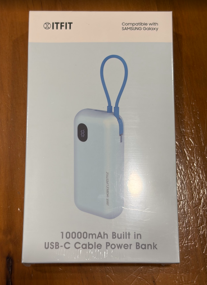Samsung 三星 ITFIT 自帶線掛繩式行動電源 10000mAh （ITFITPW21）行動電源 藍色
