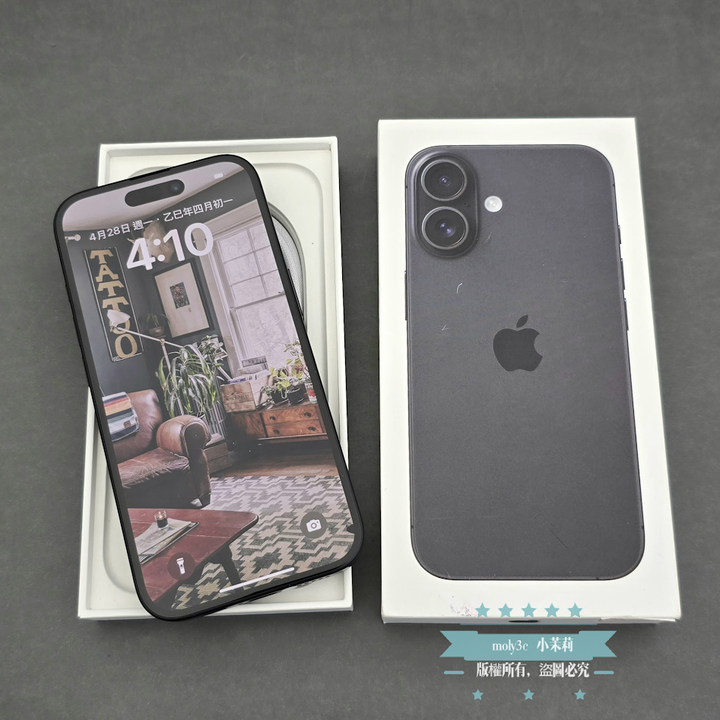 【高雄現貨】5月開通 電100% iPhone 16 128GB 黑 6.1”台灣公司貨 128G i16 A3287
