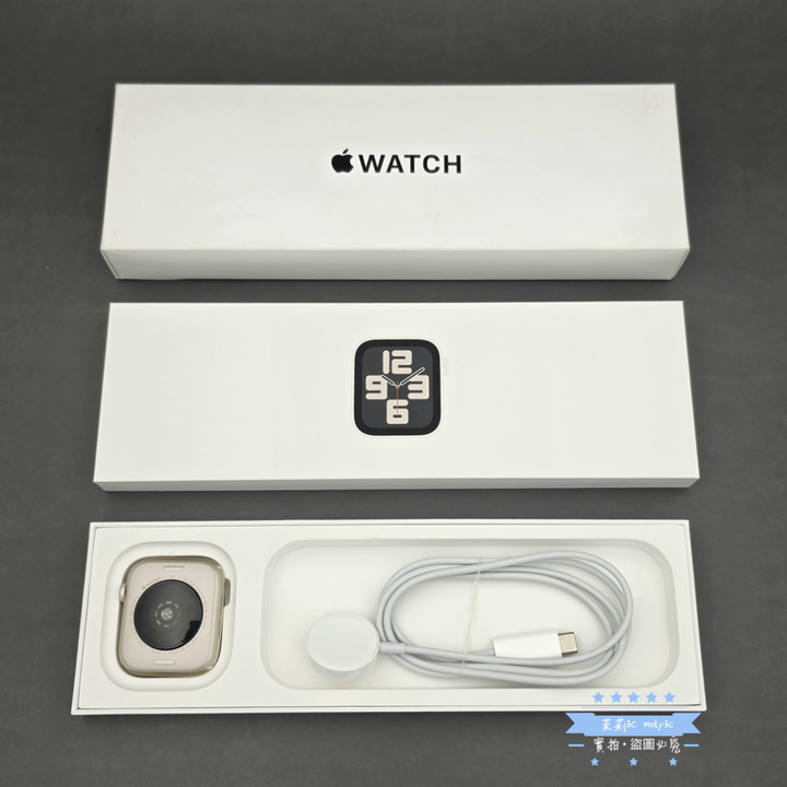 【高雄現貨】電池100% Apple Watch SE2 (GPS+行動網路) 44mm 星光色鋁金屬