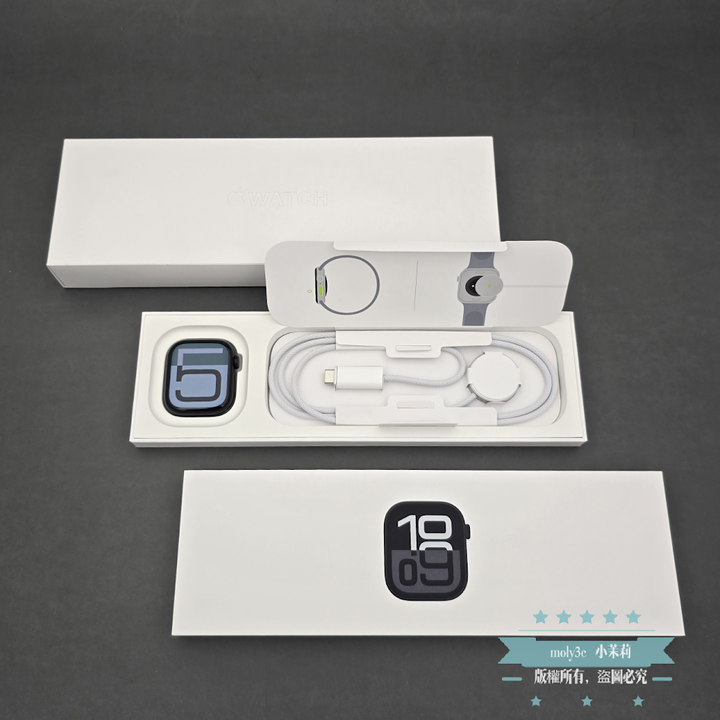 【高雄現貨】Apple Watch S10 GPS 42mm 曜石黑鋁金屬 運動錶帶