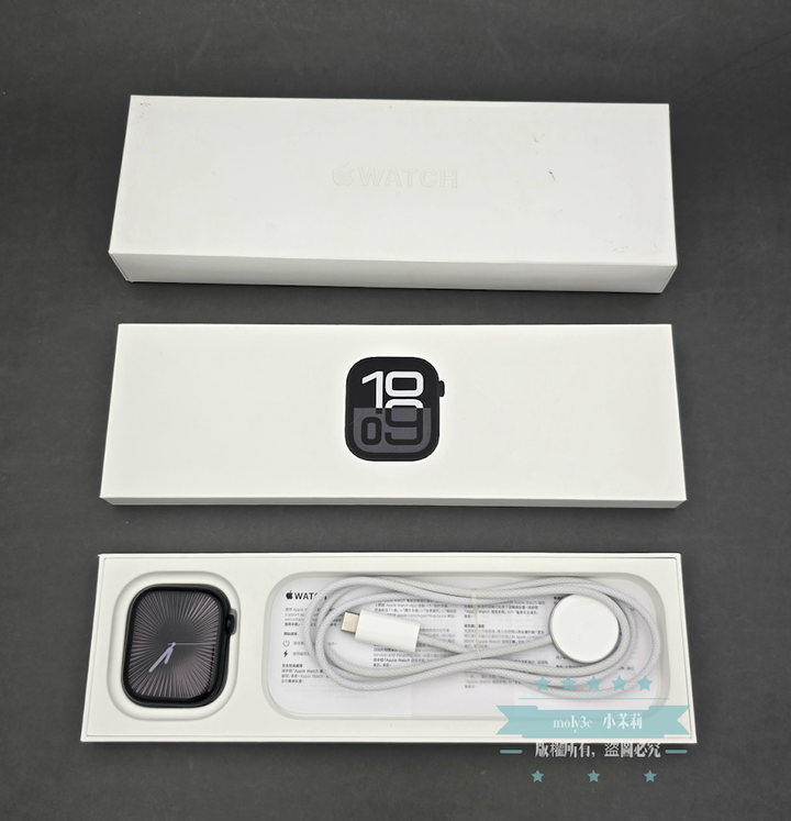 【高雄現貨】電池94% Apple Watch S10 GPS 46mm 曜石黑鋁金屬 運動錶帶
