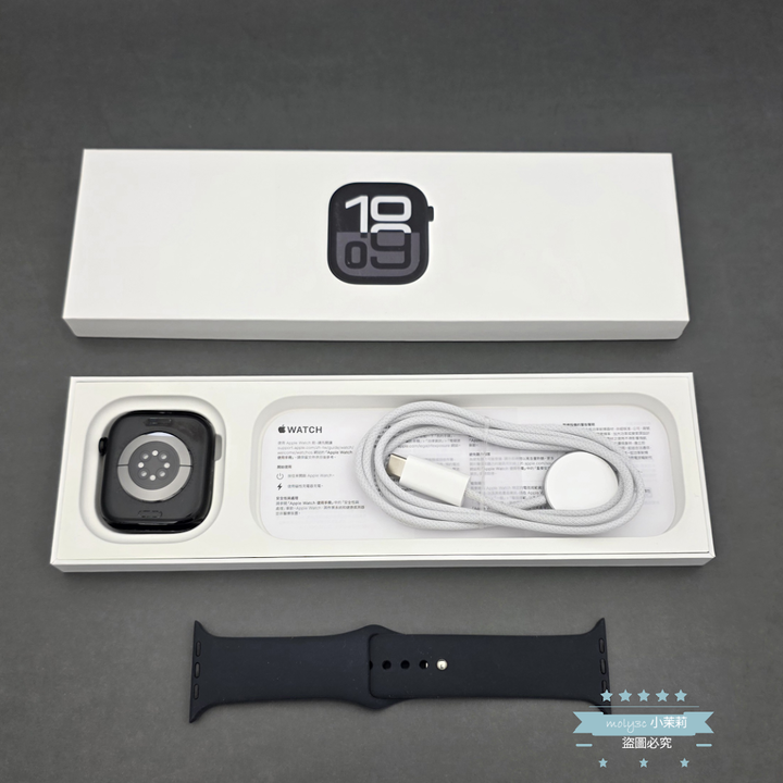 【高雄現貨】電池100% Apple Watch S10 LTE (GPS+行動網路) 46mm 曜石黑鋁金屬錶殼