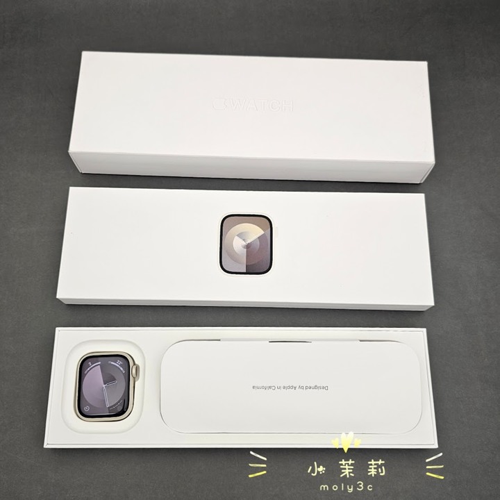 【高雄現貨】Apple Watch S9 LTE 45mm 星光色鋁金屬配米蘭錶帶(GPS+行動網路)