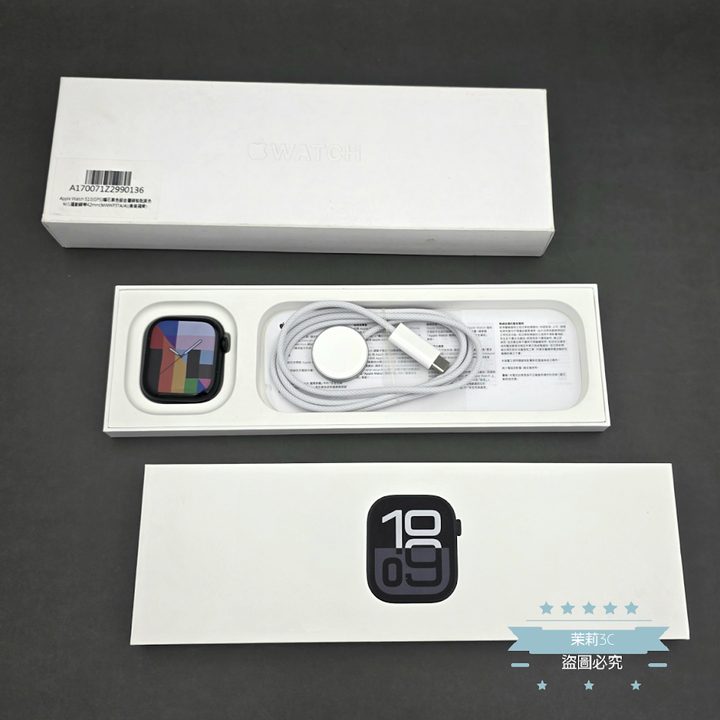 【高雄現貨】有保固 電100% Apple Watch S10 GPS 46mm 曜石黑鋁金屬 黑色運動錶帶