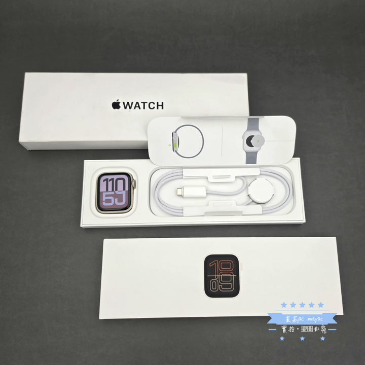 【高雄現貨】電池100% Apple Watch SE3 44mm GPS 星光色鋁金屬錶殼 運動錶帶