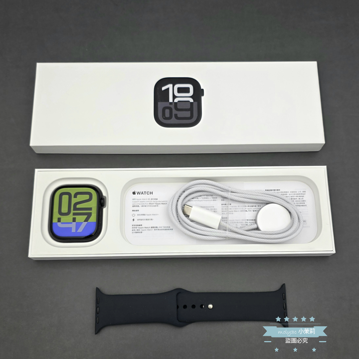 【高雄現貨】電池100% Apple Watch S10 LTE (GPS+行動網路) 46mm 曜石黑鋁金屬錶殼